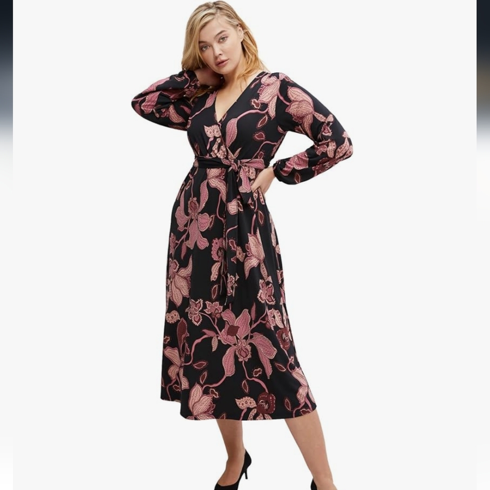 30/32 Floral Wrap Dress with Belt